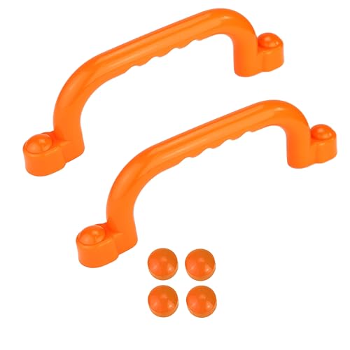 Anschütz 2er Set Handgriffe für Spielturm – Robuster HDPE Kunststoff – Witterungsbeständig – Inkl. Schrauben (ORANGE) von Anschütz