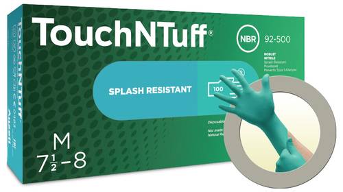 Ansell TouchNTuff 92500070 100 St. Nitril Einweghandschuh Größe (Handschuhe): S, 6.5, 7 EN 21420:2 von Ansell