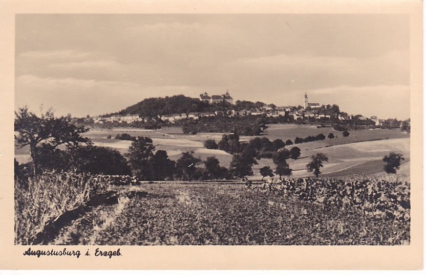 Ansichtskarte Augustusburg im Erzgebirge, ein altes Original von Ansichtskarten