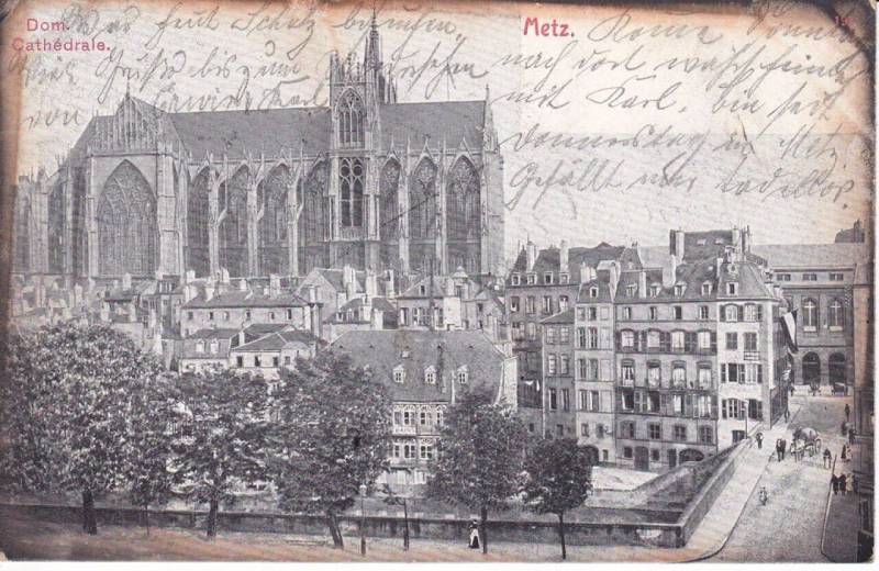 Ansichtskarte Dom von Metz, ein altes Original von Ansichtskarten