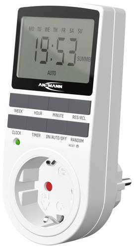 Ansmann 1260-0006 Zeitschaltuhr Programmierpaket digital Tagesprogramm, Wochenprogramm 3680W IP20 Da von Ansmann