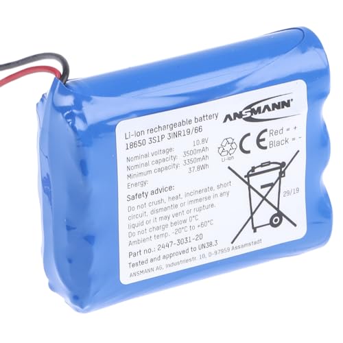 Ansmann 3S1P Akkupack 3X 18650 Kabel Li-Ion 10.8 V 3500 mAh von Ansmann