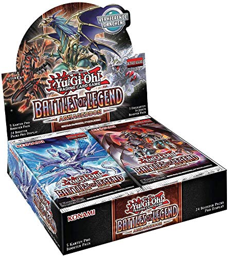 a YuGiOh! Battles of Legend: Armageddon Booster Display | DEUTSCHE Ausgabe | NEU & OVP | Yu-Gi-Oh Karten | + Arkero-G 100 Small Soft Sleeves von Antec