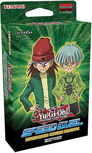 a YuGiOh Speed Duel Starter Deck Ultimate Predators | DEUTSCH | Yu-Gi-Oh! Karten NEU & GÜNSTIG | + Arkero-G 50 Small Soft Sleeves japanische Kartenhüllen von Antec