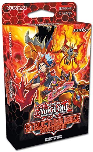 a YuGiOh! Structure Deck Soulburner | DEUTSCH | Yu-Gi-Oh! Karten NEU & GÜNSTIG | + Arkero-G 50 Small Soft Sleeves japanische Kartenhüllen von Antec