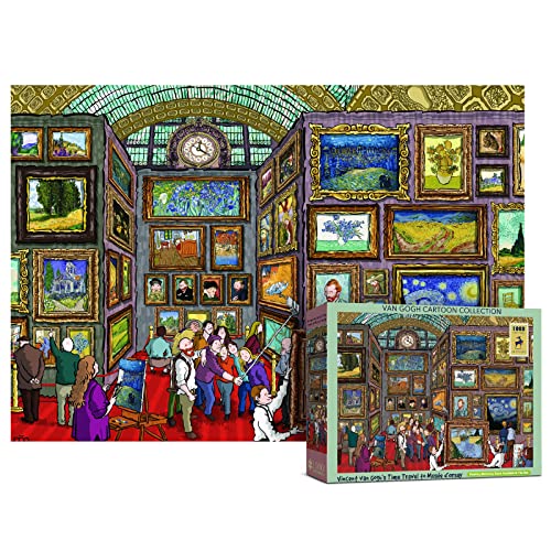 Antelope Puzzle Vincent Van Gogh's Time Travel to Musée d'Orsay Puzzle vom Künstler Alireza Karimi Moghaddam, 1000 Teile, 74,9 x 52,1 cm, Van Gogh Puzzle Herausforderung und Spaß Indoor Spiel von Antelope