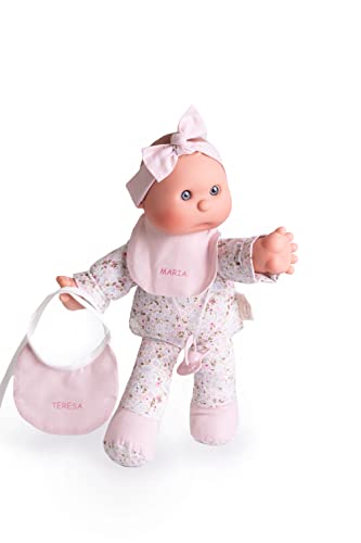 Muñecas Antonio Juan Puppe Mi Primer Dolly mit Lätzchen, 36 cm, 83205 von Antonio Juan