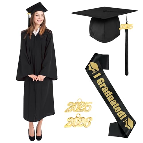 Antsparty 2025 Abschluss Talar mit Hut, Abschluss Robe, Graduation Robe (S) von Antsparty