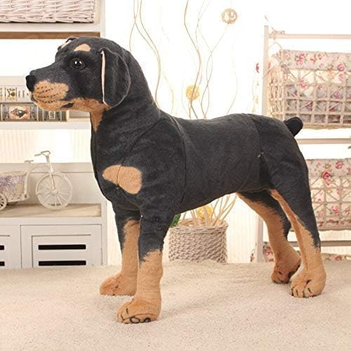 Anyhot Baby Plüschtier Stofftier Simulation Stehend Schwarzer Hund Stofftier Spielzeug Super Realistisches Hundespielzeug Kind Geschenk Fotografie Requisiten 35 cm von Anyhot