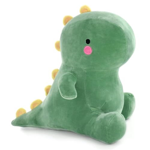 Anyhot Dinosaurier Kuscheltier Plüschtier, Dino Plüschtier Plüschsaurier,Kissen Puppe für Erwachsene und Kinder Geschenke (Grün, 30cm) von Anyhot