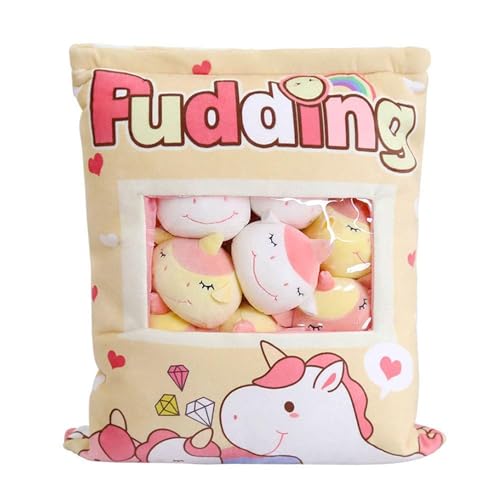 Anyhot Snack-Kissen Kuscheltier Spielzeug Pudding Dekorative abnehmbare Kitty Cat Dolls Kreative Spielzeuggeschenke für Teenager Mädchen Kinder von Anyhot