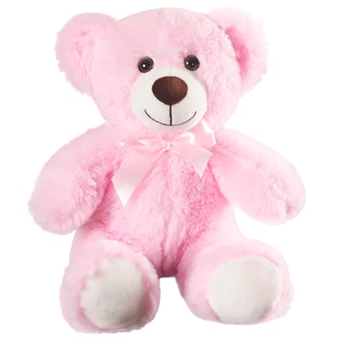 Anyhot Teddybär gefülltes Tier Plüschtier Geschenk für Kind Freundin, 35cm gefüllte Bären für Weihnachten Valentinstag Geburtstag Hochzeitsfeier（Rosa,1Pcs） von Anyhot