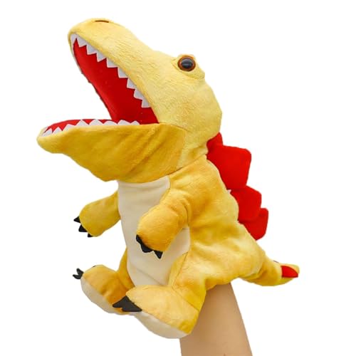 Plüschpuppe, Handpuppe, Simulation Tier Dinosaurier Plüsch, niedliches Rollenspiel, interaktives Spielzeug für die erste Erziehung von Kindern, Dekoration des Hauses von Anyhot