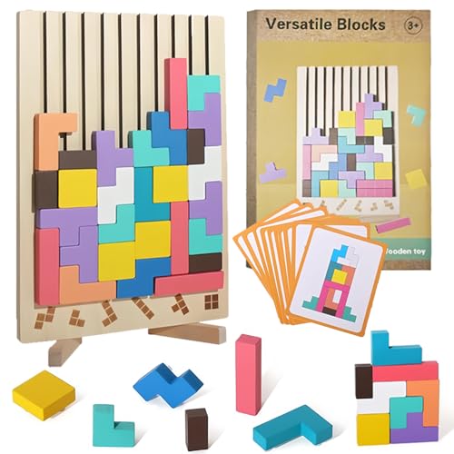 Holz Stapelspiel Tetris, Holzpuzzle Tetris 3D, Montessori Holzspielzeug Tetris 3 4 5 6 Jahre, Intelligenz Jigsaw, Geschenk für Kinder,Gehirn Puzzle Holz Stapelspiel Tetris, Holzpuzzle Tetris 3D, Montessori Holzspielzeug Tetris 3 4 5 6 Jahre, Intelligenz Jigsaw, Geschenk für Kinder,Gehirn Puzzle von Anyingkai