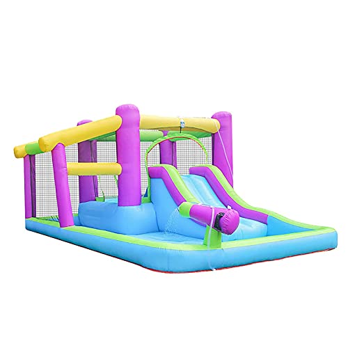 Burgen Großes Kinderspielzeug Aufblasbares Schloss Für Den Innenbereich Für Den Innenbereich Rutsche Für Kinder Spielplatz Aufblasbares Kindertrampolin,400X285X186Cm, von AoBloom