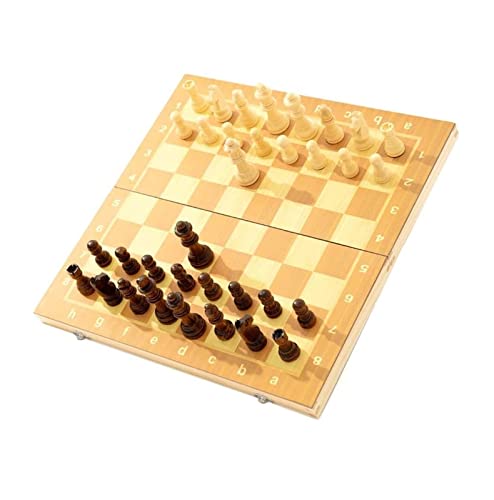 Schachspiel Internationales magnetisches Schachbrett aus Massivholz, faltbar, magnetische Schachfiguren, exquisites Schachspiel aus Holz, Schachspiel in voller Größe von AoBloom