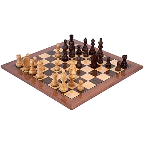 Schachspiel aus Holz, großes handgefertigtes internationales Schachspiel, hochwertiges Schachbrettspielset aus Massivholz für Kinder und Erwachsene, 18,8 Zoll, internationale Schachgeschenke von AoBloom