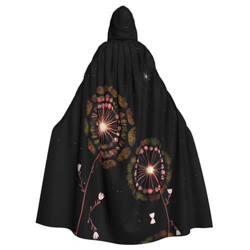 AoRom Kapuzenumhang mit Löwenzahn-Motiv, Unisex, Umhang mit Kapuze, Umhang für Halloween, Weihnachten, Cosplay-Kostüme von AoRom