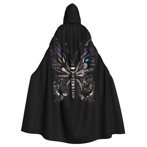 AoRom Umhang mit Kapuze und Schmetterling, Unisex, Umhang mit Kapuze, Umhang für Halloween, Weihnachten, Cosplay-Kostüme von AoRom