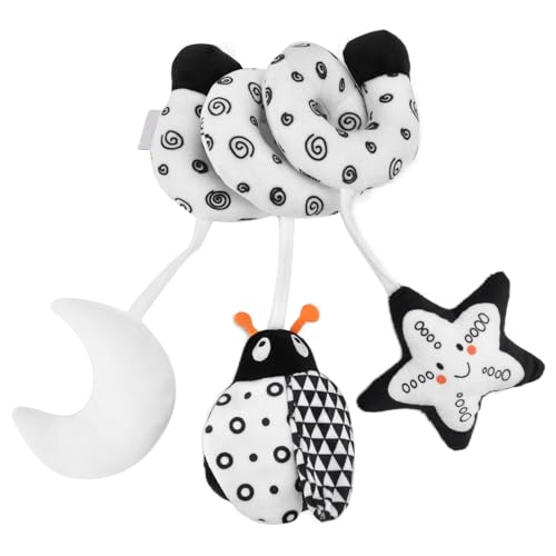 Aoaoy Kinderwagenspielzeug für Babys 0-6 Monate, EIN Verstellbares Mobiles Aktivitätsbogen mit Musik, Hohe Kontrast-Spiralanhänger Plüschspielzeug Kinderwagen-Bar Crib Bassinet (Marienkäferbett Aoaoy Kinderwagenspielzeug für Babys 0-6 Monate, EIN Verstellbares Mobiles Aktivitätsbogen mit Musik, Hohe Kontrast-Spiralanhänger Plüschspielzeug Kinderwagen-Bar Crib Bassinet (Marienkäferbett von Aoaoy