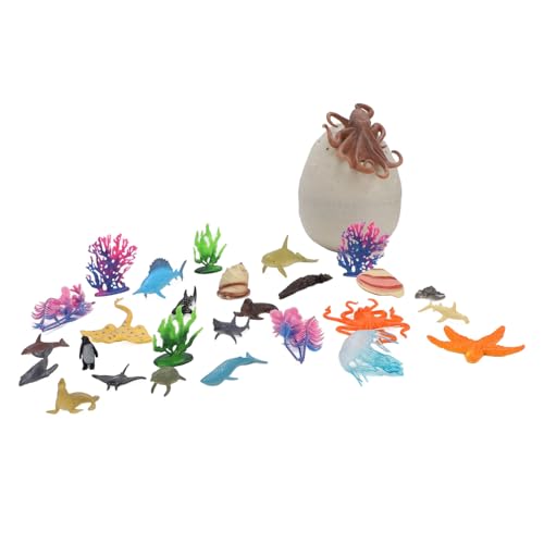 Ozean-Meerestier-Figuren-Spielzeug für Kinder, unter dem Meer, Badespielzeug für Kinder, simuliertes Meerestier-Miniatur-Spielset, Lernset, Vorschul-Lernen für Party, 27 Stück Ozean-Meerestier-Figuren-Spielzeug für Kinder, unter dem Meer, Badespielzeug für Kinder, simuliertes Meerestier-Miniatur-Spielset, Lernset, Vorschul-Lernen für Party, 27 Stück von Aoaoy