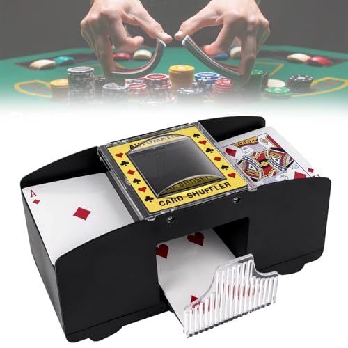 Aohcae 2 Deck Automatischer Kartenmischer, Automatischer Kartenmischmaschine Card Shuffler für Home Party Club Bridge-Pokerspiele von Aohcae