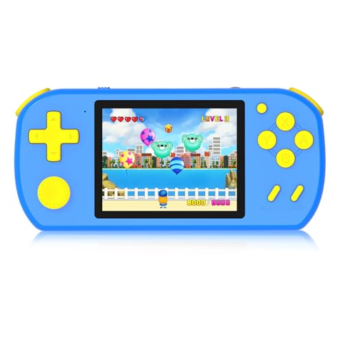 Aojiao Handheld Spielkonsolen für Kinder mit 218 Retro-Videospiele, Tragbare Reise-Spielzeug für 4-13 mit Wiederaufladbarem Akku 3,0" Bildschirm, Mini-Gaming-Player Geschenke für Jungen Mädchen (Blau) Aojiao Handheld Spielkonsolen für Kinder mit 218 Retro-Videospiele, Tragbare Reise-Spielzeug für 4-13 mit Wiederaufladbarem Akku 3,0" Bildschirm, Mini-Gaming-Player Geschenke für Jungen Mädchen (Blau) von Aojiao