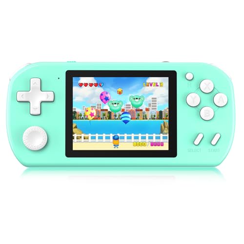 Aojiao Handheld Spielkonsolen für Kinder mit 218 Retro-Videospiele, Tragbare Reise-Spielzeug für 4-13 mit Wiederaufladbarem Akku 3,0" Bildschirm, Mini-Gaming-Player Geschenke für Jungen Mädchen (Cyan) Aojiao Handheld Spielkonsolen für Kinder mit 218 Retro-Videospiele, Tragbare Reise-Spielzeug für 4-13 mit Wiederaufladbarem Akku 3,0" Bildschirm, Mini-Gaming-Player Geschenke für Jungen Mädchen (Cyan) von Aojiao