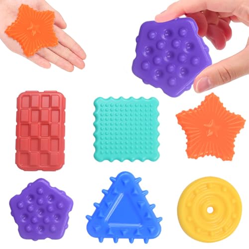 Aokelily Squishy Sensory Toys für Kinder Kleinkinder-Social Emotional Feelings Spielzeug für besondere Bedürfnisse, Textur Formen Learning Tactile Toy Calm Down Toysfür autistische Kinder 3+ Jahre alt von Aokelily