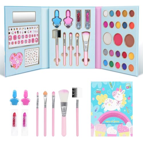 Aomig Kinderschminke Set Mädchen 36PCS Waschbar Kosmetikset 23Farben Prinzessin Make Up Spielzeug mit Nagellack Lippenstift Schminkkoffer Alter 4-12 Spielzeug Halloween Weihnachts Geburtstags Geschenk Aomig Kinderschminke Set Mädchen 36PCS Waschbar Kosmetikset 23Farben Prinzessin Make Up Spielzeug mit Nagellack Lippenstift Schminkkoffer Alter 4-12 Spielzeug Halloween Weihnachts Geburtstags Geschenk von Aomig