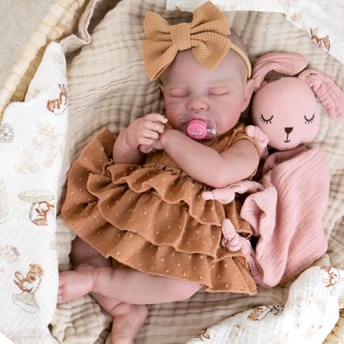 Aori Lebensechte Reborn-Babypuppen – 50,8 cm, realistische schlafende Neugeborenenen-Puppe mit Fütterungs- und Outfit-Set, gewichteter Körper zum Kuscheln, Rollenspiel-Geschenk für Mädchen und Kinder Aori Lebensechte Reborn-Babypuppen – 50,8 cm, realistische schlafende Neugeborenenen-Puppe mit Fütterungs- und Outfit-Set, gewichteter Körper zum Kuscheln, Rollenspiel-Geschenk für Mädchen und Kinder von Aori