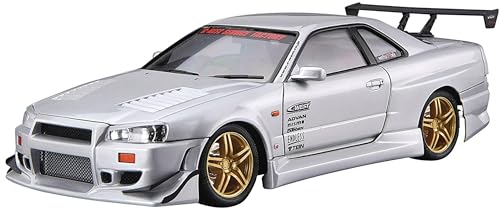 Aoshima 2002 Nissan Skyline R34 GT-R C-West BNR34 1:24 Model Kit Bausatz 055427 von Aoshima