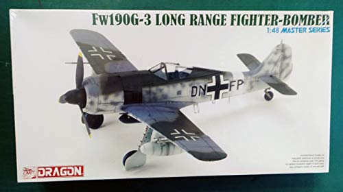 Aoshima Dragon 5537 - Focke Wulf FW 190 G-3 Long Range Fighter-Bomber 1:48 Modellflugzeug für Jungen ab 12 Jahren von Aoshima