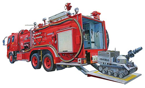 Chemical Fire Pumper Truck Osaka Feuerwehr 1:72 Model Kit Aoshima 012062 von Aoshima