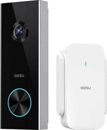 Aosu V8P Video-Türsprechanlage WLAN Komplett-Set 1 Stück Grau, Weiß von Aosu