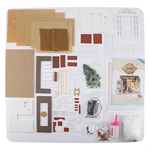 DIY-Puppenhaus, handgefertigtes Miniatur-Puppenhaus-Set, kreatives für die Dekoration zu Hause und im Büro (Good Times) von Aoveew