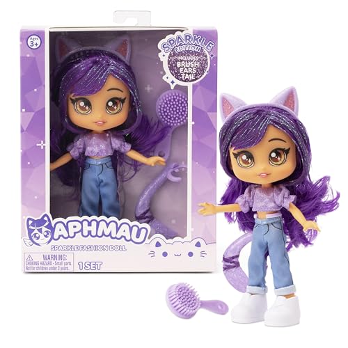 APHMAU 6003 Fashion Doll & Accessories Sparkle Edition, Offizielles Merch, Violett von Aphmau