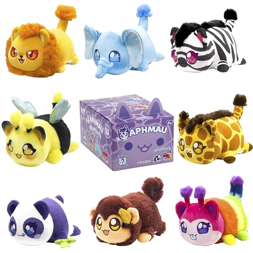 Aphmau 6 Zoll MeeMeow Mystery Plush - Serie 1 Safari; YouTube Gaming Channel, Blind Box, 1 von 8 Mögliche Safari MeeMeows, Offizieller Merch von Aphmau