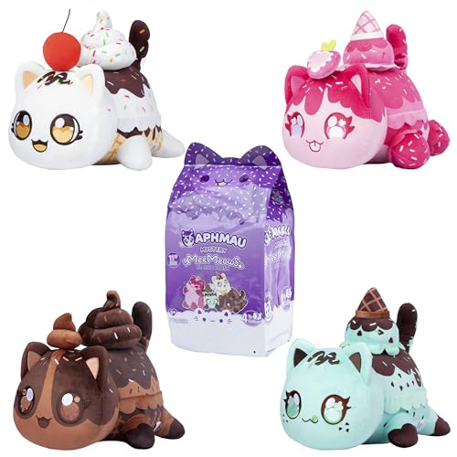 Aphmau MeeMeows 27.9 cm Classic Mystery Plush Ice Cream YouTube Gaming Channel Plush Mystery Box Blind Box 1 of 4 Possible Ice Cream MeeMeows Official Merch von Aphmau