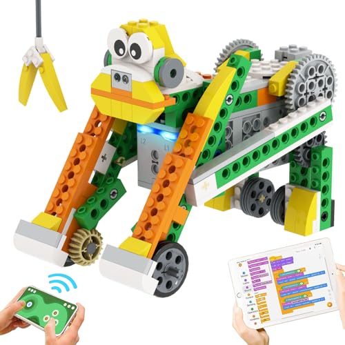 Apitor Robot Q 20-in-1 Programmierbarer Spielzeug für Kinder, STEM Spielzeug zum Programmieren und Lernen mit Scratch, Kran Rennauto mit App-Fernbedienung, Geschenke für Kinder ab 6 Jahre von Apitor