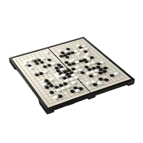 Apk i bc Großes magnetisches Go-Spielset mit einzelnen konvexen Steinen, zusammenklappbares tragbares Reisebrett für strategischen Spaß(Go,c) von Apk i bc