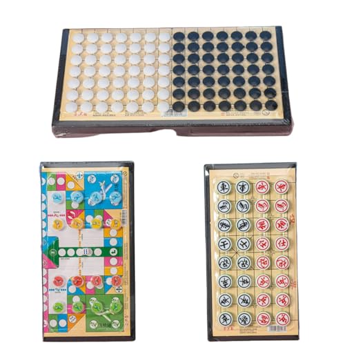 Apk i bc Magnetisches Go-Spielset für unterwegs, tragbares, zusammenklappbares chinesisches Weiqi- und Gomoku-Brett mit Plastikteilen, klassisches Strategiespiel für Spaß und Lernen(a+b+c,29 * 30cm) von Apk i bc