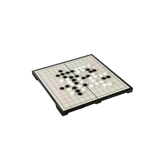 Apk i bc Tragbares, zusammenklappbares magnetisches Go-Spielset mit einzelnen konvexen Steinen, perfekt für unterwegs und zum Spielen(Go,a) von Apk i bc