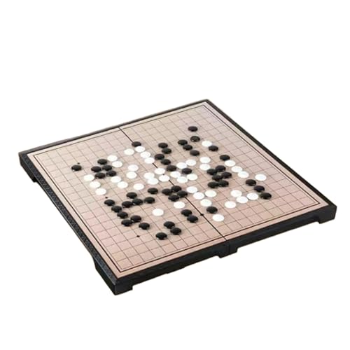 Apk i bc Tragbares, zusammenklappbares magnetisches Go-Spielset mit einzelnen konvexen Steinen, perfekt für unterwegs und zum Spielen(Go,d) von Apk i bc