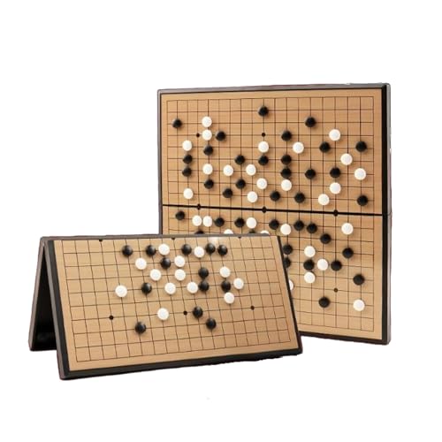 Faltbares magnetisches Go-Spiel-Set mit Brett, reisefreundliches Strategiespiel für Familien und Kinder (groß, 28,3 x 28,3 cm) von Apk i bc