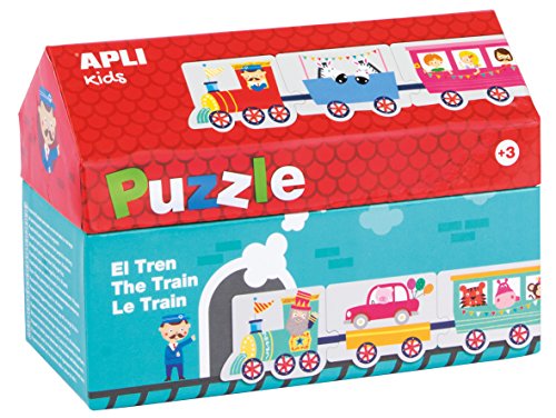 Apli Europe 16485 Train Puzzle Häuschen, 20 Teile, bunt von APLI Kids
