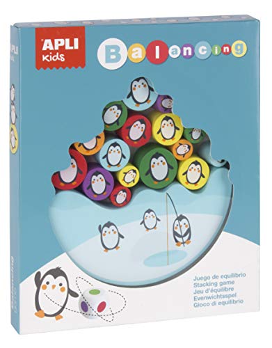 APLI Kids 17203 Pinguine Penguins Gleichgewicht Spiel, bunt von APLI Kids