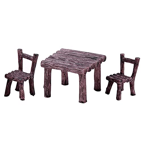 Fairy Garden House Möbel Miniatur Tisch und Stühle Set Puppenstuben Micro Landschaft Harz Dekoration Garten Zubehör Außen Fairy Garden House Möbel Miniatur Tisch und Stühle Set Puppenstuben Micro Landschaft Harz Dekoration Garten Zubehör Außen von Apofly