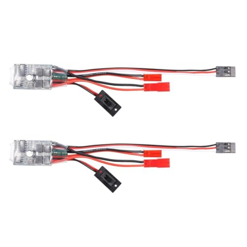 Aposous 2X 10A ESC Gebürstete Geschwindigkeit Controller mit Bremse für 1/12 1/16 1/18 1/24 RC Auto Crawler C24 B16 B24 MN D90 MN99S RC Boot von Aposous