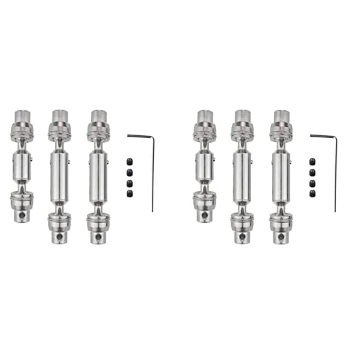 Aposous 6 Stücke Metall Antriebswelle CVD für B16 B36 Q60 Q63 Q64 MN77 FY004 6WD 1/16 RC Auto Upgrade Teile,1 von Aposous